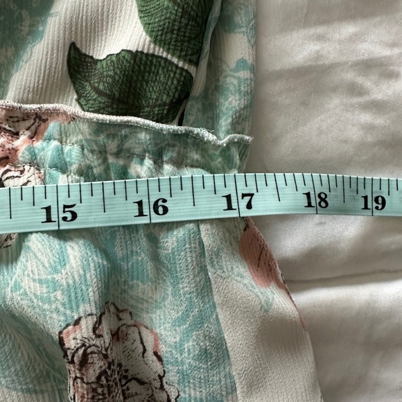 Maeve Floral Butterfly Tiered Maxi Dress Size 8 White Blue Pink Boho - Picture 6 of 7